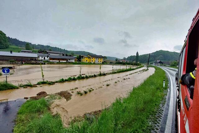 In der Gemeinde St. Stefan im Rosental gab es Überschwemmungen. | Foto: FF8083/M. Strohmaier, A. Kupfer