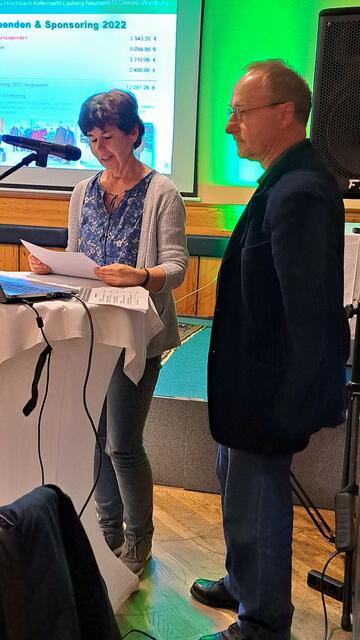 Kassierin Maria Höller und ihr Stellvertreter Friedrich Tröbinger, Amtsleiter am Gemeindeamt Waldburg, präsentieren den umfassenden Kassenbericht. | Foto: SMB Lasberg