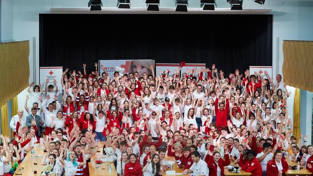 "Hände, die helfen" war das Motto der Veranstaltung in Pischelsdorf. Hier kann man diese Hände sehen! | Foto: Rotes Kreuz