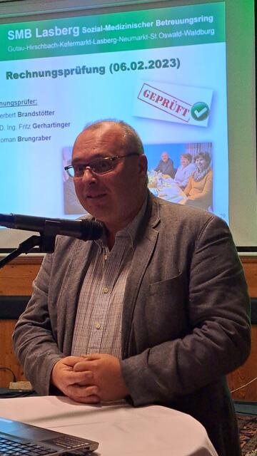 Bürgermeister der Gastgebergemeinde Kefermarkt und SMB-Rechnungsprüfer Herbert Brandstötter lobte die gewissenhafte Arbeit im Vereinsvorstand. | Foto: SMB Lasberg