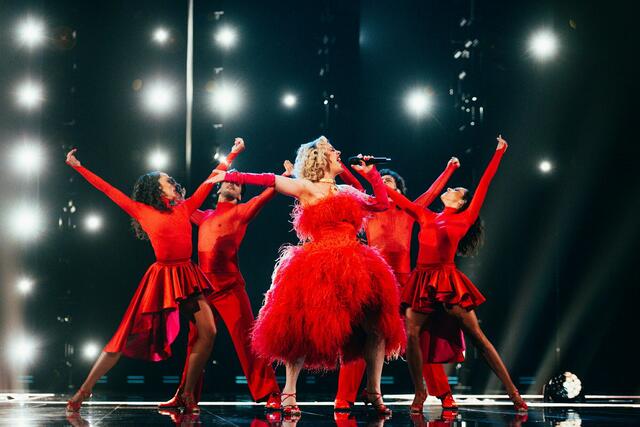 Mimicat gibt Stoff - sie performt für Portugal. | Foto: Sarah Louise Bennett/ EBU