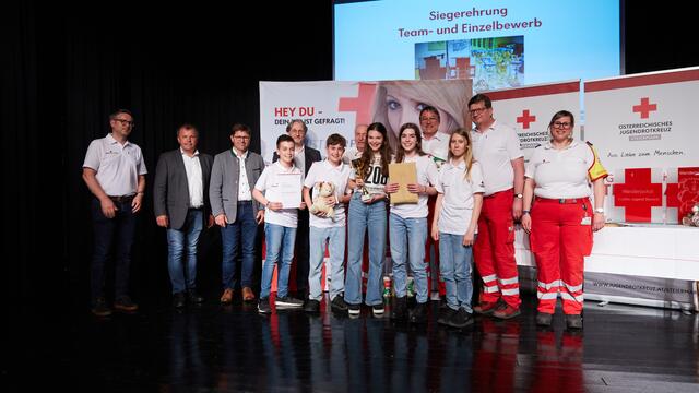 3. Platz beim Teamwettbewerb der Alterklasse 1 (10 bis 13 Jahre), die Markt Hartmannsdorf Kiddys 1. | Foto: Rotes Kreuz