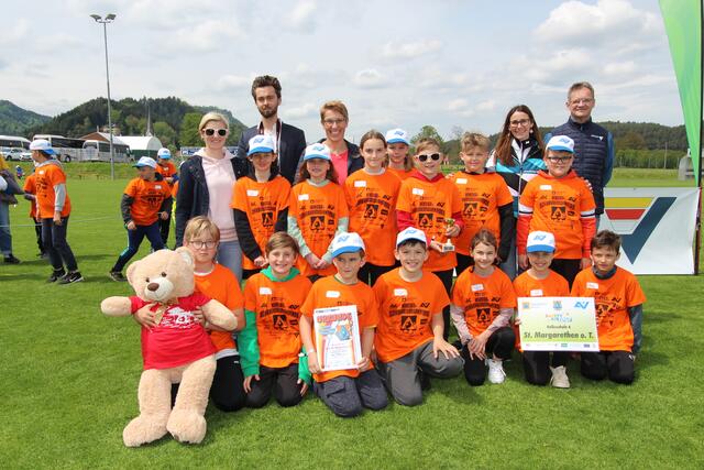 Platz zwei holte sich die Volksschule St. Margarethen ob Töllerberg. | Foto: KZS/AUVA Markus Lippitsch