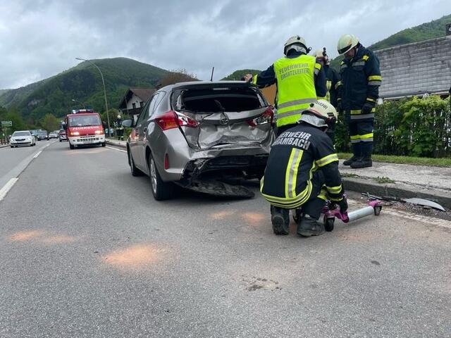 Die Feuerwehr Schrambach musste zum Verkehrsunfall ausrücken. | Foto: FF Schrambach