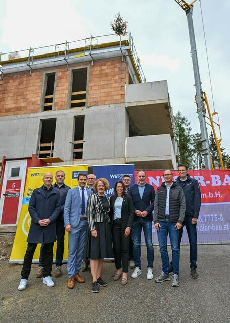 Jungherrntalstraße: Lilienfeld: Gleichenfeier für Bauprojekt 