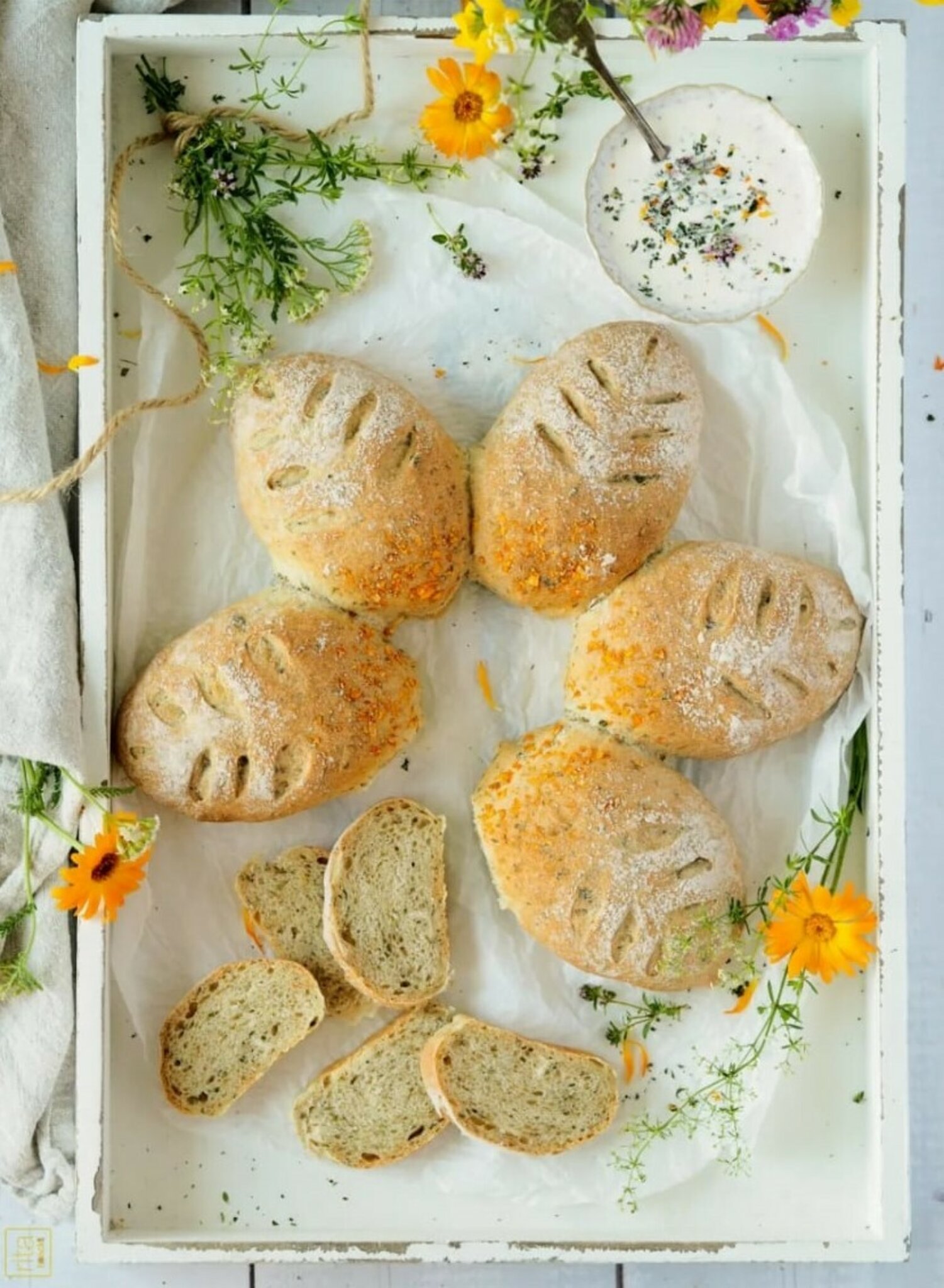 Rita b(a)eck(t): Frühlingskräuter in Wildkräuter Brotblume verarbeiten ...