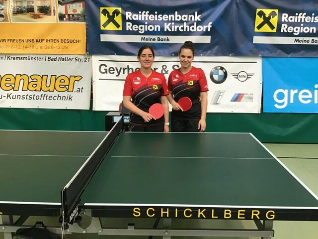 Gold im Damen Doppel für Doris Kronsteiner und Verena Rösner. | Foto: TuS Raiffeisen Kremsmünster_Sektion Tischtennis