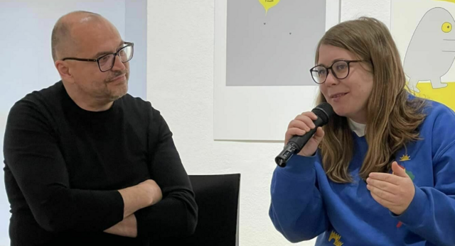 Stefanie Sargnagel und Gottfried Gusenbauer bei der Vernissage in Köflach | Foto: Stadtgemeinde Köflach