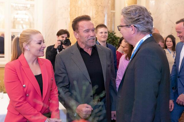 Arnold Schwarzeneggers "Austrian World Summit" steht diesmal unter dem Motto "We have the Power".  Landeshauptmann Drexler (re.) folgte der Einladung.

 | Foto: Land Steiermark