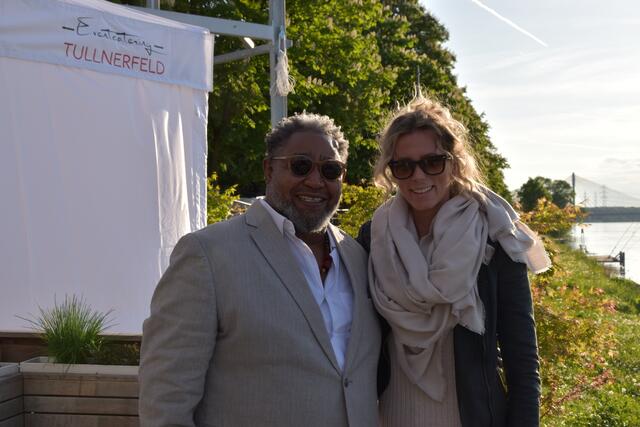 Musiker Big John Whitfield und Dina Höblinger. | Foto: Katharina Geiger