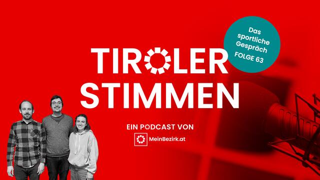 Eva Rauch (re.) und Alex Mühlsteiger (2.v.r.) von den Glacier Giants zu Gast bei Redakteur Thomas Geineder (li.) im TirolerStimmen-Podcast. | Foto: BB Tirol