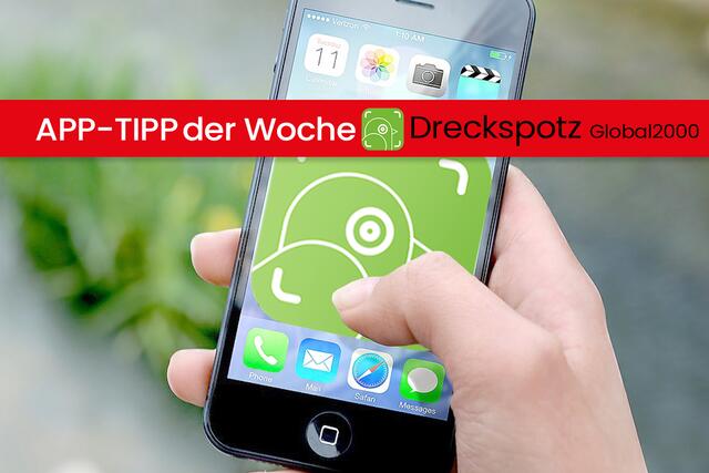 Unser App Tipp der Woche "Dreckspotz" von Global 2000 ist eine App, die dabei hilft, Müll in der Natur zu dokumentieren. Außerdem soll sie das Bewusstsein für eine saubere Natur schärfen. | Foto: BezirksBlätter Tirol / Logo: Spotteron
