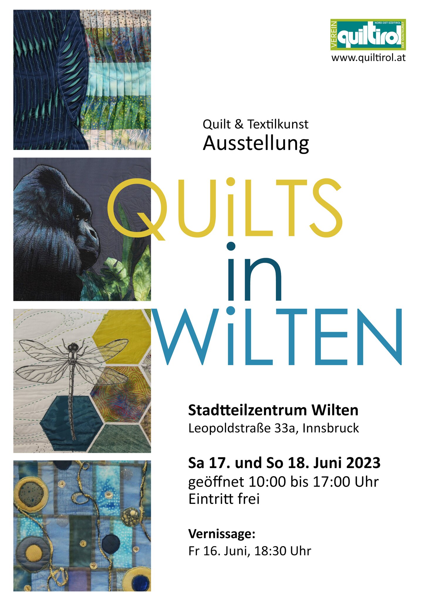 Quilt Patchwork Textilkunst Vernissage Ausstellung QUiLTS in WiLTEN