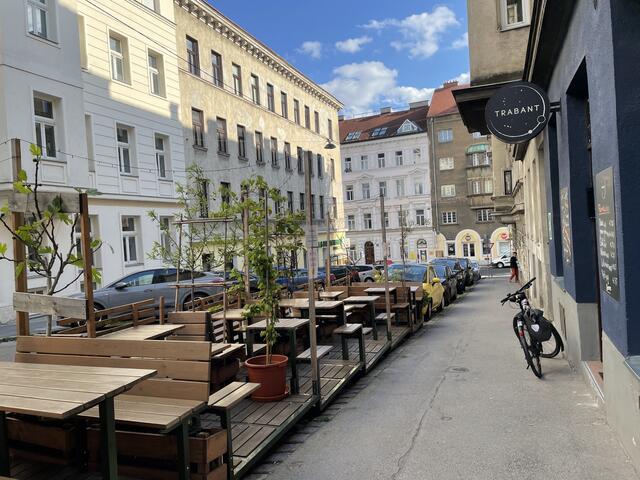 Der Schanigarten in der Dittesgasse.  | Foto: Miriam Al Kafur