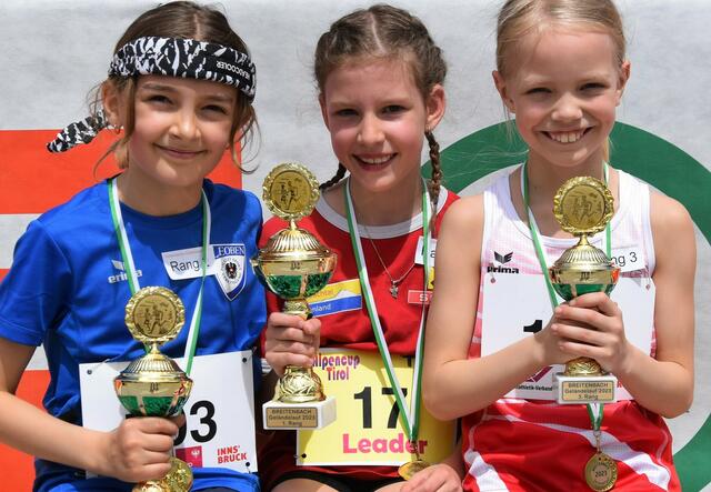 Siegerin und Alpencup-U10-Führende Lara Lechner (Mitte). | Foto: Schwaighofer
