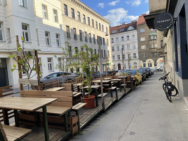 Der Schanigarten in der Dittesgasse.  | Foto: Miriam Al Kafur