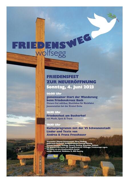 Das Dekanat Schwanenstadt lädt zum Friedensfest am Bucherhof ein.  | Foto: Dekanat Schwanenstadt