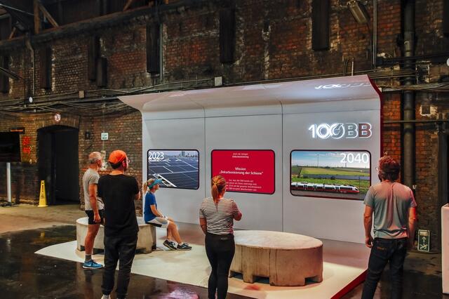 Besucherinnen und Besucher können auch eigene Videos mit schönen Zugaussichten in die Ausstellung einspielen. | Foto: ÖBB