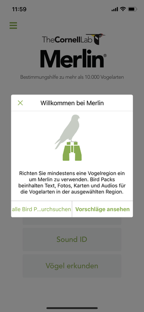 Mit unserem App-Tipp der Woche Merlin Bird ID können weltweit mehr als 5000 Vogelarten am Gesang identifiziert werden. | Foto: Screenshot