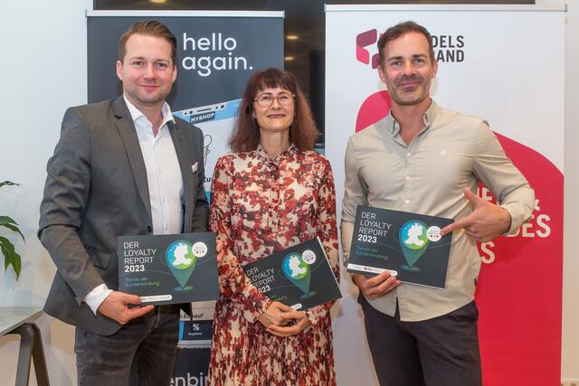 Rainer Will - Österr. Handelsverband, Dagmar T. Jenni - SWISS RETAIL FEDERATION, Franz Tretter - hello again. | Foto: hello again