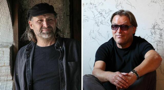 Heimo Luxbacher und Edwin Wiegele (v.l.) gestalten in der Wolfsberger Markuskirche eine Doppelausstellung. | Foto: Privat