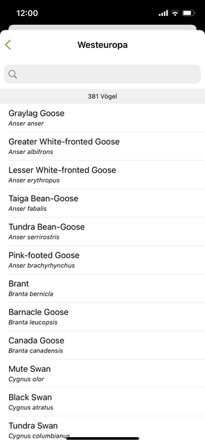 Mit unserem App-Tipp der Woche Merlin Bird ID können weltweit mehr als 5000 Vogelarten am Gesang identifiziert werden. | Foto: Screenshot