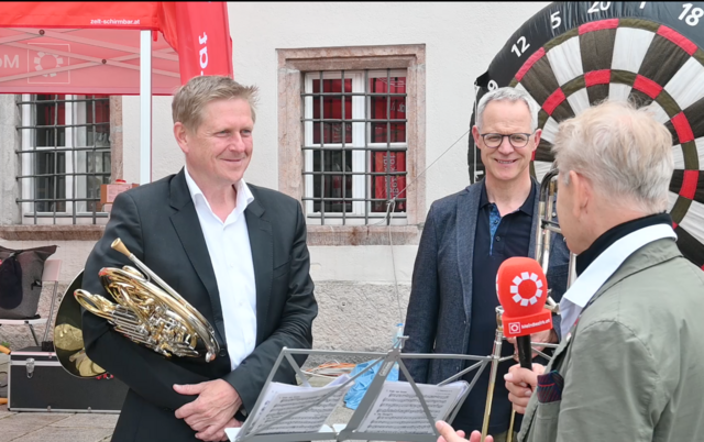 "Heute hat wohl der Kapellmeister die größte Freude. Dadurch habe ich mehr geübt", scherzt Thomas Freylinger. | Foto: Thomas Fuchs