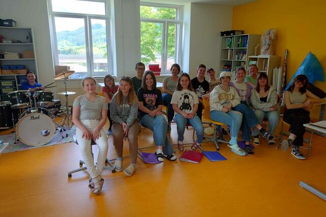 Der Schüler- und Schülerinnenchor der MS Kindberg beim Proben | Foto: MS Kindberg