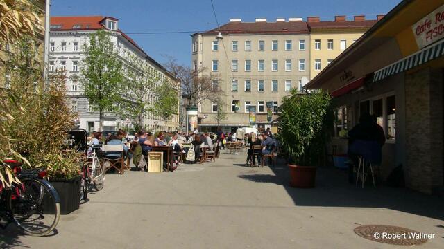 Laut Hitzekarte zählt das Volkertviertel zu den heißesten Grätzln Wiens. Anrainerinnen und Anrainer wünschen sich mehr Grün und Abkühlung. | Foto: Wallner