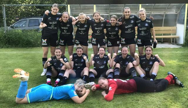 Die Spielerinnen vom FC Südburgenland 1b jubelten auch beim Tabellenzweiten in Schäffern. | Foto: FC Südburgenland