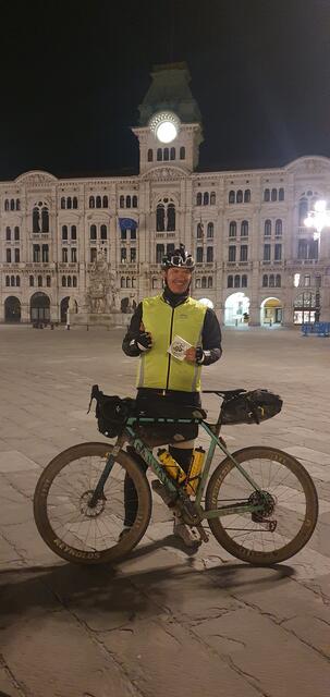 Harald Bierbaumer aus St. Lorenzen bei seiner Ankunft in Triest. | Foto: privat