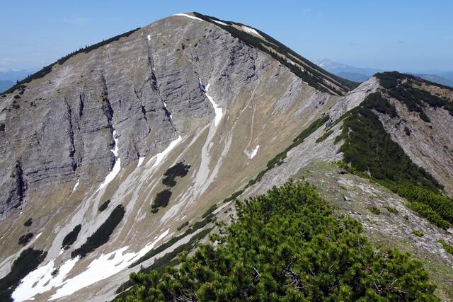 Rückblick zur Göller-Felswand