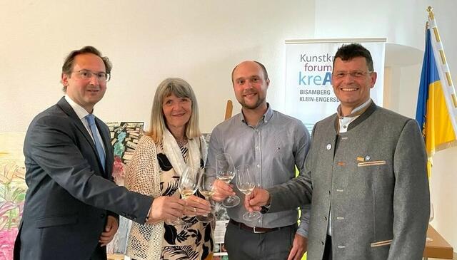 Obfrau Dagmar Pawlicki mit Andreas Minnich, Johannes Stuttner und Günter Trettenhahn. | Foto: Peter Pawlicki