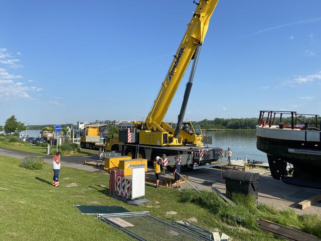 Am 02. Juni war es soweit. Sie konnte wieder zurück ins Wasser gekrant werden.