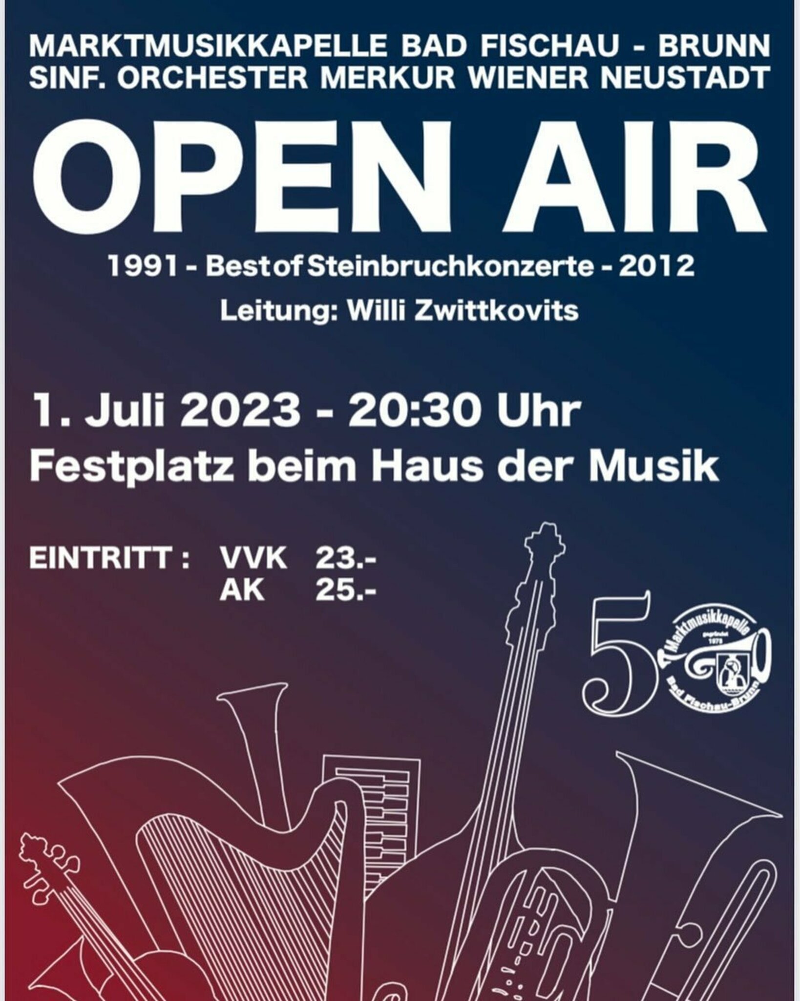 Sommerlicher Konzertabend Open Air Konzert in Bad FischauBrunn