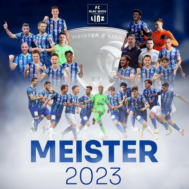 Ein Traum geht in Erfüllung – der FC Blau-Weiß Linz steigt in seiner 26-jährigen Vereinsgeschichte erstmals in die Bundesliga auf. | Foto: Blau-Weiß Linz