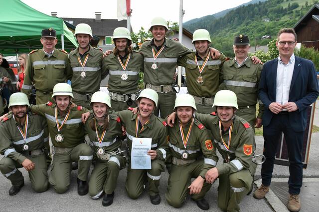 Auch die FF Kaning konnte  den 2. Platz feiern. | Foto: BFKDO Spittal/Drau