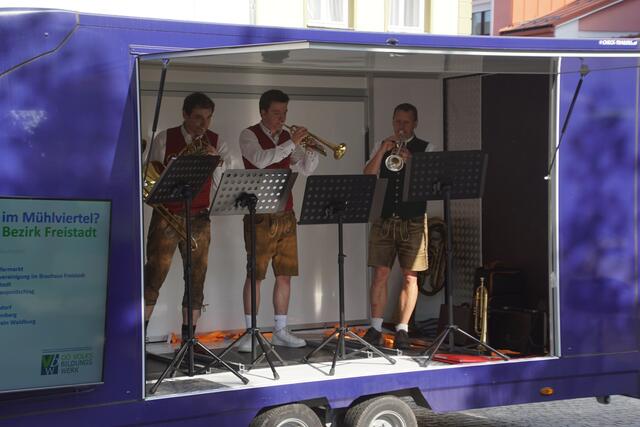 Musiker der Landesmusikschule Schlägl begleiteten  die Veranstaltung. 