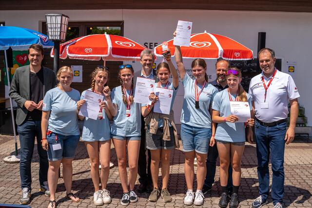 Das siegreiche Team der Mittelschule Uttendorf beim Bundesbewerb für Erste-Hilfe in Kärnten. | Foto: Rotes Kreuz Salzburg