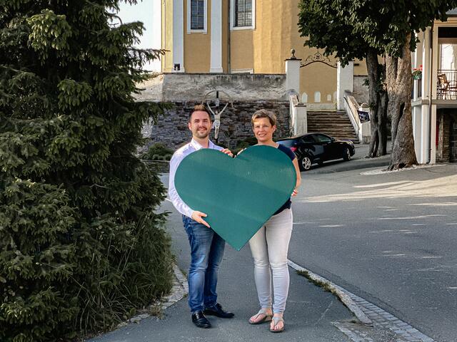 Marcel Resch, Obmann vom Verein "Steirer mit Herz" mit Vizebürgermeisterin Angelika Schmid | Foto: Steirer mit Herz