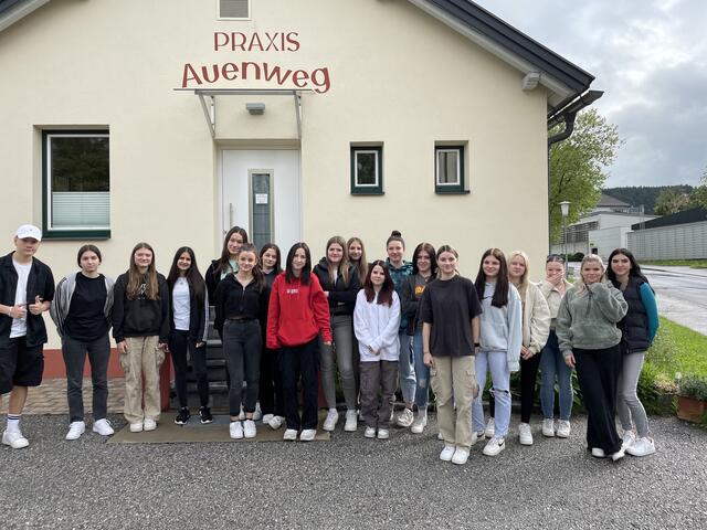 Schülergruppe der 1AFSB bei der Praxisgemeinschaft am Auenweg

#hlwspittal | Foto: (c) hlwspittal 2023