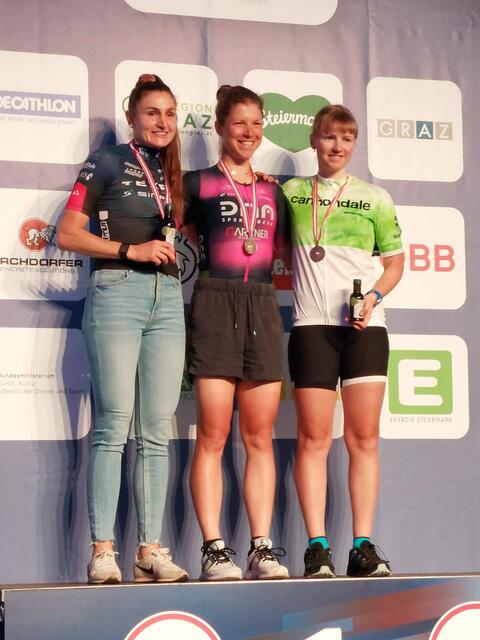 Bei der ÖM im Hillclimb holte Mountainbikerin Julia Sörgel den 3. Platz. | Foto: privat