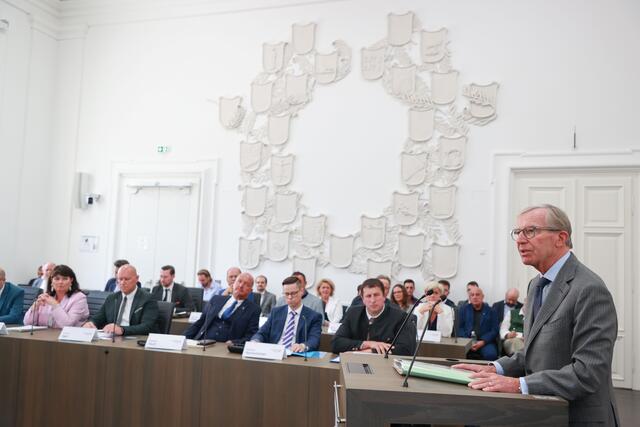 Wilfried Haslauer (ÖVP), Landeshauptmann Salzburg. | Foto:  Land Salzburg/Franz Neumayr 
