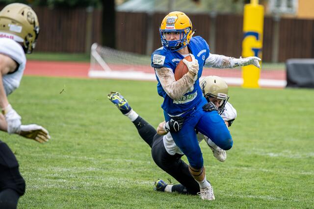 Wide Receiver Johannes Schütz wird in der neuen Saison Pässe vom Amerikaner Wyatt Smith fangen.  | Foto: Stefan Pirer