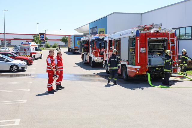 Nicht nur die Verdichtung stand in Flammen, sondern der ganze Containerinhalt. | Foto: laumat.at