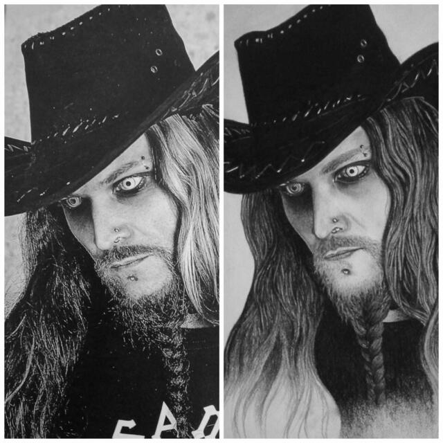 Ein beeindruckendes Portrait des Künstlers und Friseurmeisters Ronny Platzer aus Pulkau. 
Mit Graphitstift und Kohle. Anja Hrauda zeichnet in ihrer Freizeit. | Foto: Anja Hrauda