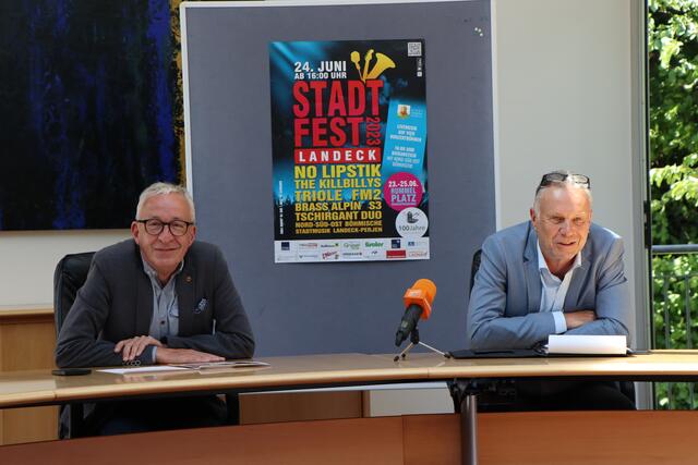 Pressekonferenz mit Stadtchef Herbert Mayer (li.) und Organisator Walter Sprenger. | Foto: Othmar Kolp