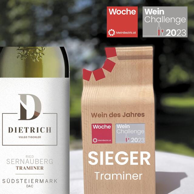 Sieger in der Kategorie Traminer: Weingut Dietrich vlg. Tischler, Ried Sernauberg Südsteiermark DAC
 | Foto: Michaela Lorber