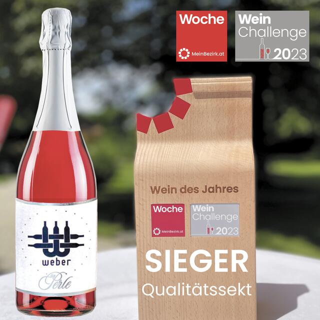 Weingut Weber, Schilcher Sekt: Sieger in der Kategorie Qualitätssekt | Foto: Michaela Lorber