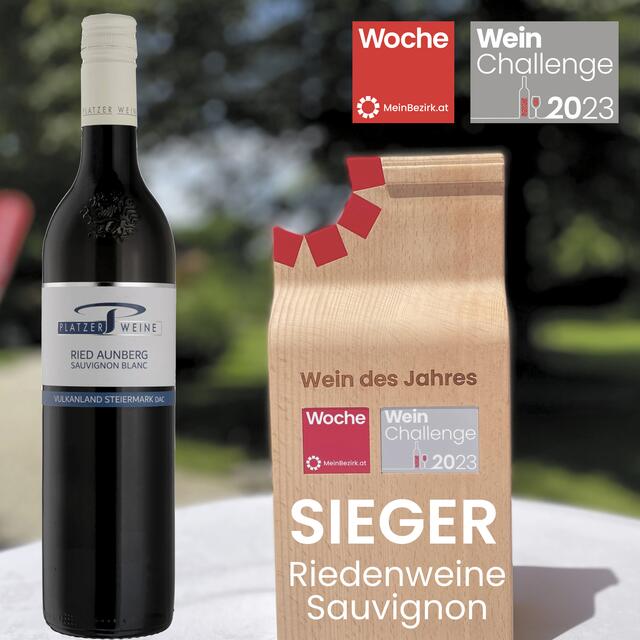 Sieger in der Kategorie Riedenweine Sauvignon Blanc: Weinhof Platzer, Ried Aunberg Privat Vulkanland Steiermark DAC 2021 | Foto: Michaela Lorber